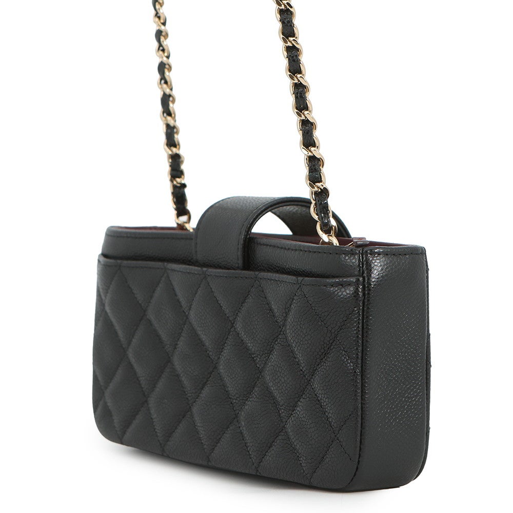 シャネル ショルダーバッグ キャビアスキン AP2916 ブラック レディース CHANEL  中古 CHANEL - シャネル ショルダーバッグ キャビアスキン AP2916 ブラック
