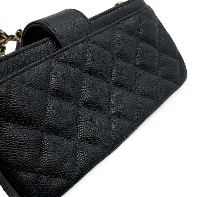 シャネル フォンケース マトラッセ チェーンショルダー キャビアスキン AP2916 バッグ