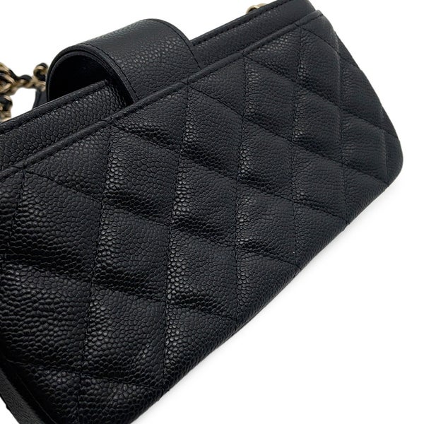 シャネル フォンケース マトラッセ チェーンショルダー キャビアスキン AP2916 バッグ