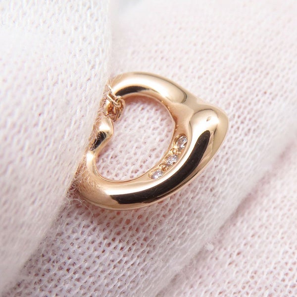 ティファニー ネックレス エルサ・ペレッティ オープン ハート ペンダント ダイヤモンド 計0.01ct K18PGピンクゴールド 68113660