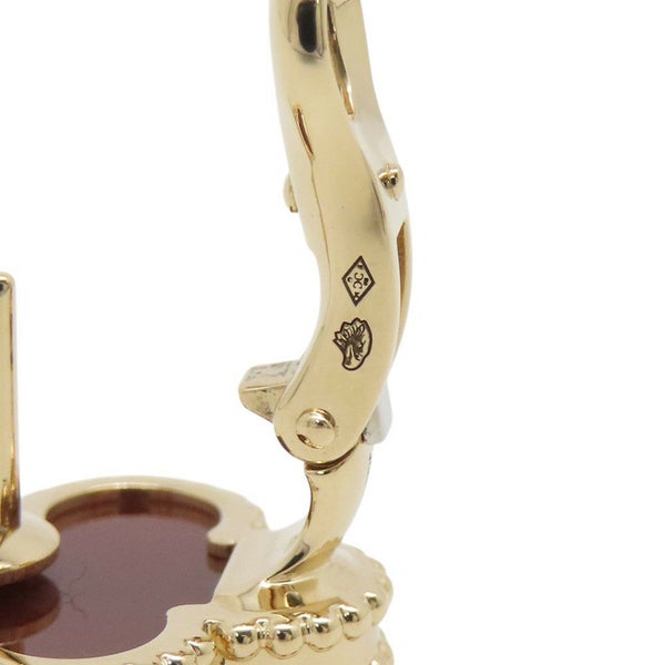 ヴァンクリーフ&アーペル ピアス ヴィンテージ アルハンブラ イヤリング カーネリアン K18YGイエローゴールド VCARD40400