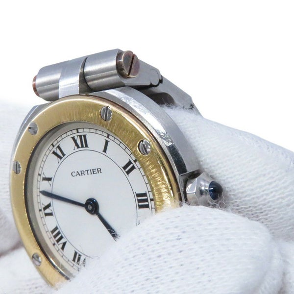 カルティエ サントスラウンド Cartier 腕時計 白文字盤 クォーツ