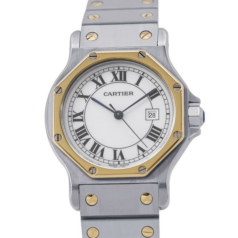 カルティエ サントスオクタゴン LM Cartier 腕時計 白文字盤
