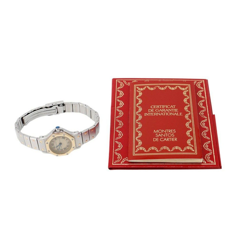 カルティエ サントスオクタゴン SM W2001683 Cartier 腕時計 アイボリー文字盤 クォーツ