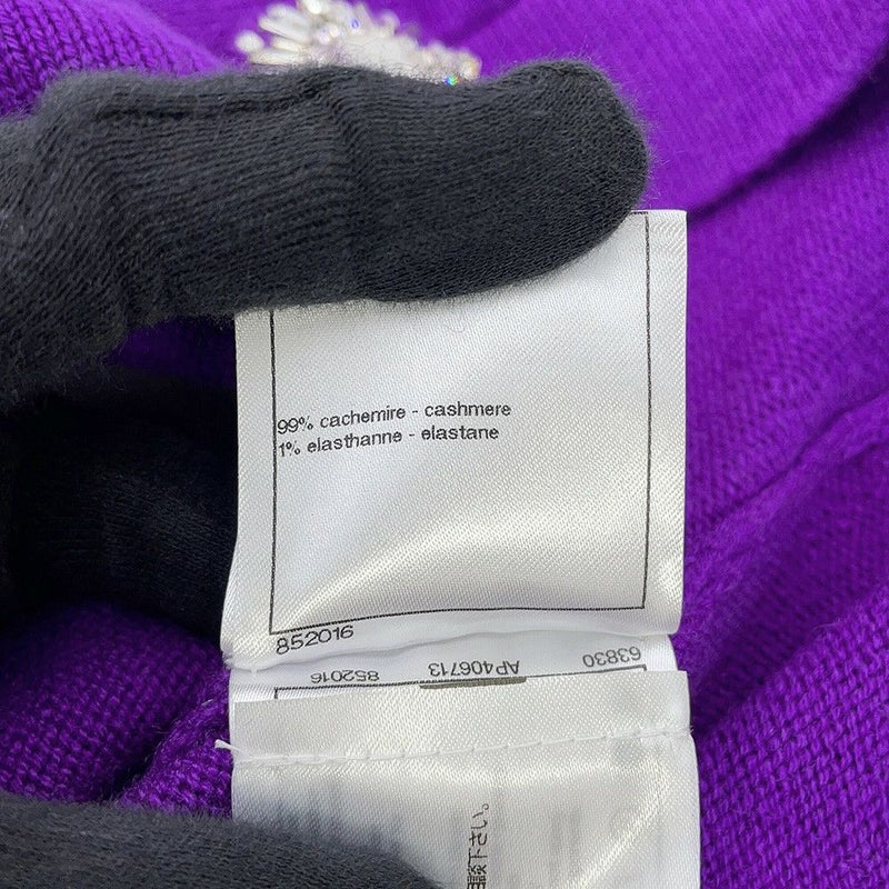 シャネル カーディガン ココマーク カシミヤ ラインストーン レディースサイズ38 P72973 CHANEL トップス