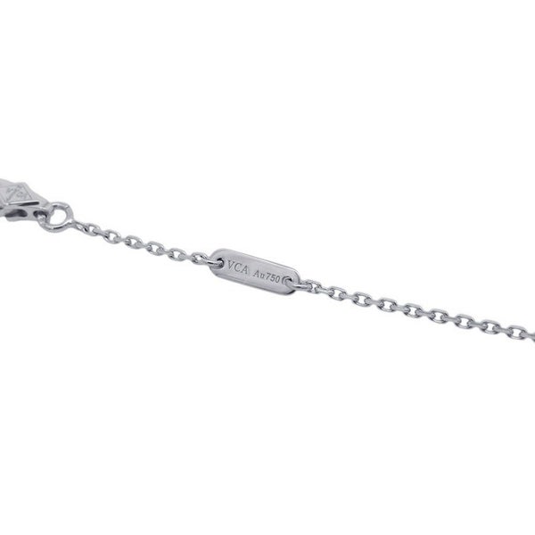 ヴァンクリーフ&アーペル ネックレス スウィート アルハンブラ ペンダント ダイヤ 12P 計0.08ct K18WGホワイトゴールド VCARO85900