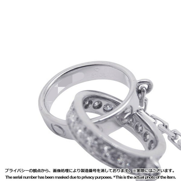 カルティエ ネックレス LOVE セミパヴェ ダイヤモンド 18P 計0.22ct K18WGホワイトゴールド B7013700 ベビーラブ ペンダント