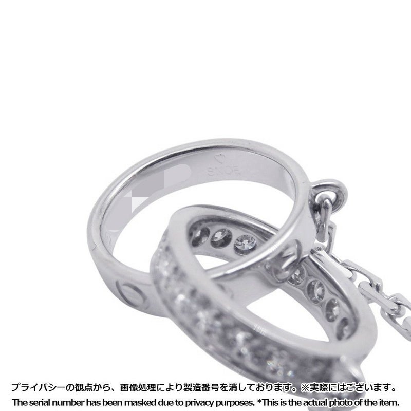 カルティエ ネックレス LOVE セミパヴェ ダイヤモンド 18P 計0.22ct K18WGホワイトゴールド B7013700 ベビーラブ ペンダント