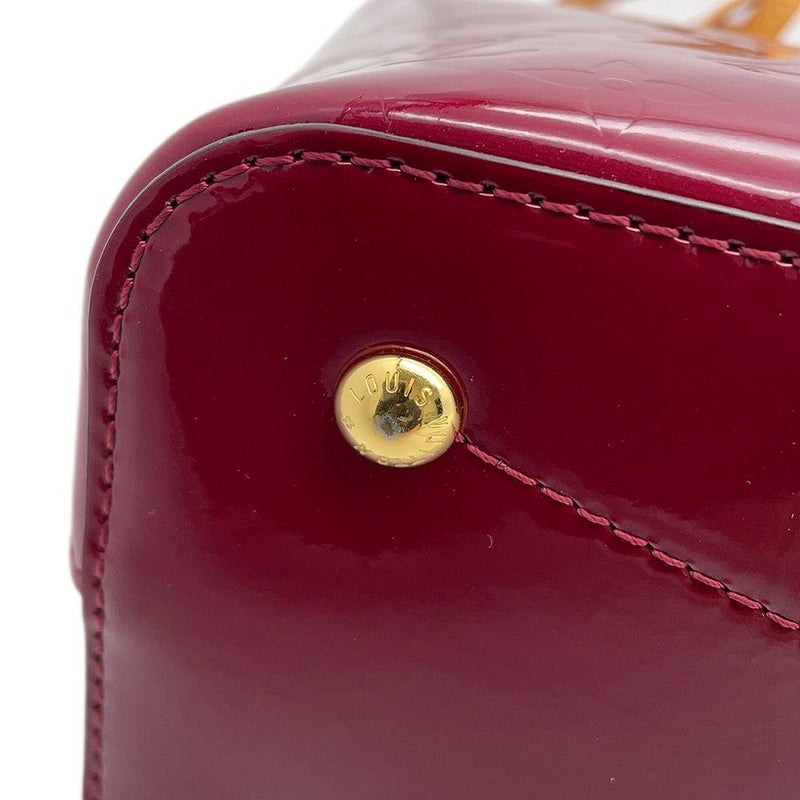 ルイヴィトン トートバッグ モノグラム・ヴェルニ ロング・ビーチPM M90480 LOUIS VUITTON ポーチ付き