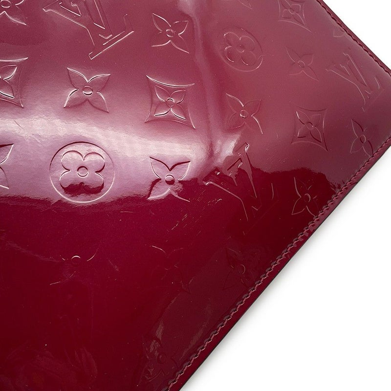 ルイヴィトン トートバッグ モノグラム・ヴェルニ ロング・ビーチPM M90480 LOUIS VUITTON ポーチ付き