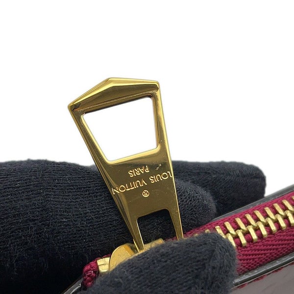 ルイヴィトン トートバッグ モノグラム・ヴェルニ ロング・ビーチPM M90480 LOUIS VUITTON ポーチ付き