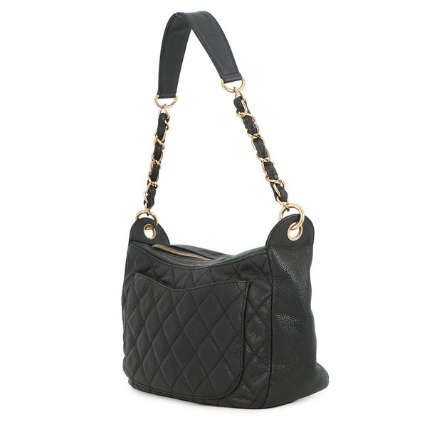 シャネル チェーンショルダーバッグ マトラッセ ココマーク キャビアスキン A20993 CHANEL バッグ ワンショルダー 黒
