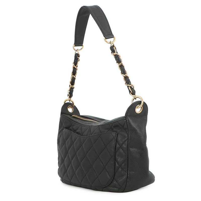 シャネル チェーンショルダーバッグ マトラッセ ココマーク キャビアスキン A20993 CHANEL バッグ ワンショルダー 黒