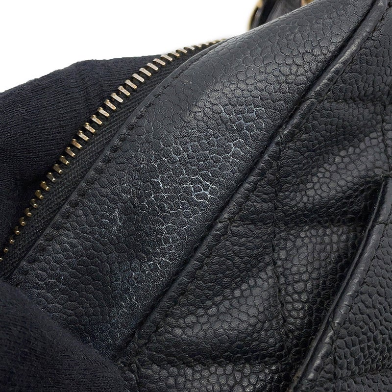 シャネル チェーンショルダーバッグ マトラッセ ココマーク キャビアスキン A20993 CHANEL バッグ ワンショルダー 黒