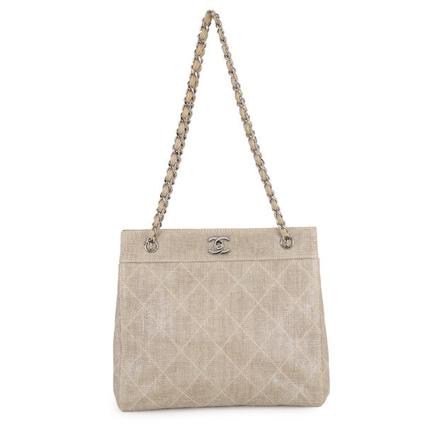 シャネル チェーンショルダーバッグ ココマーク マトラッセ コーティングキャンバス CHANEL