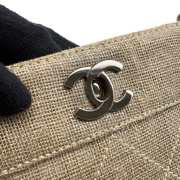 シャネル チェーンショルダーバッグ ココマーク マトラッセ コーティングキャンバス CHANEL