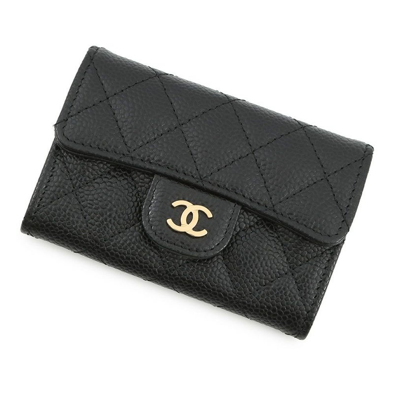 シャネル カードケース マトラッセ クラシックカードケース ココマーク キャビアスキン AP0214 CHANEL 名刺入れ 黒