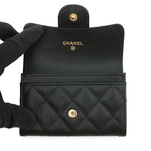 シャネル カードケース マトラッセ クラシックカードケース ココマーク キャビアスキン AP0214 CHANEL 名刺入れ 黒