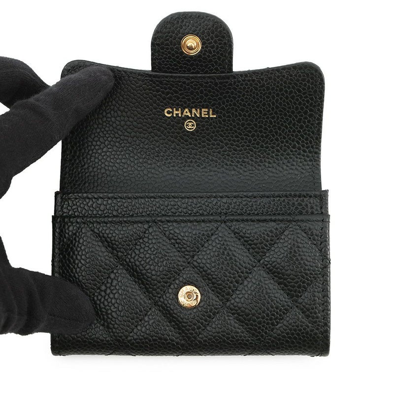 シャネル カードケース マトラッセ クラシックカードケース ココマーク キャビアスキン AP0214 CHANEL 名刺入れ 黒