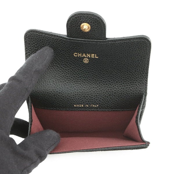 シャネル カードケース マトラッセ クラシックカードケース ココマーク キャビアスキン AP0214 CHANEL 名刺入れ 黒