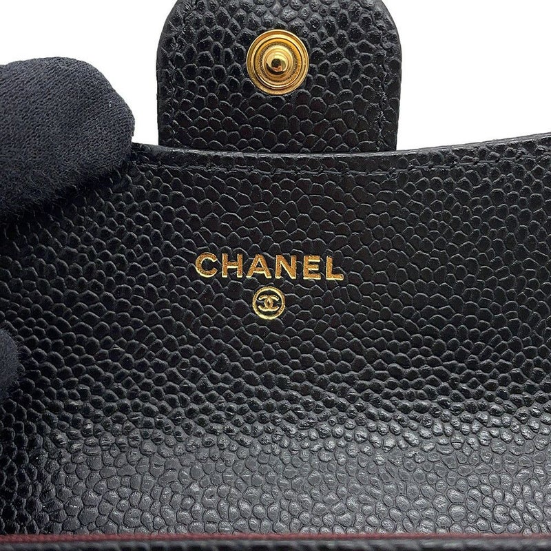 シャネル カードケース マトラッセ クラシックカードケース ココマーク キャビアスキン AP0214 CHANEL 名刺入れ 黒