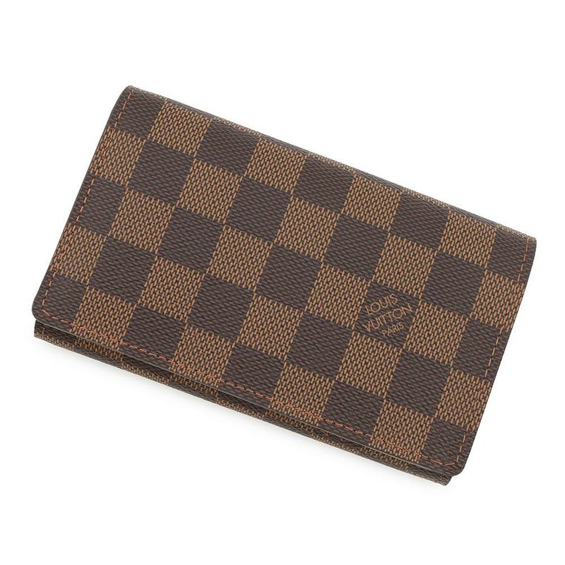 ルイヴィトン 二つ折り財布 ダミエ・エベヌ ポルトフォイユ・トレゾール N61736 LOUIS VUITTON