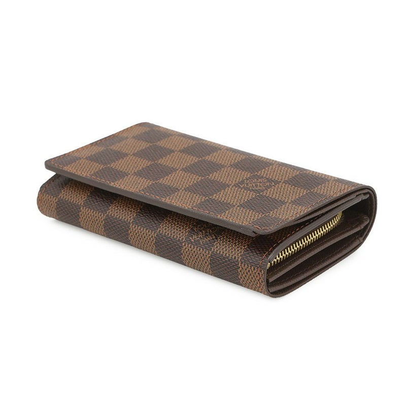 ルイヴィトン 二つ折り財布 ダミエ・エベヌ ポルトフォイユ・トレゾール N61736 LOUIS VUITTON
