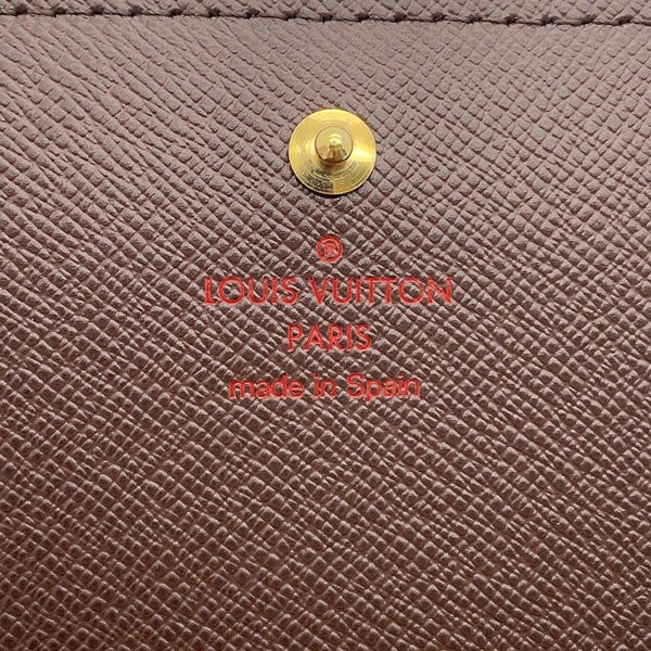 ルイヴィトン 二つ折り財布 ダミエ・エベヌ ポルトフォイユ・トレゾール N61736 LOUIS VUITTON