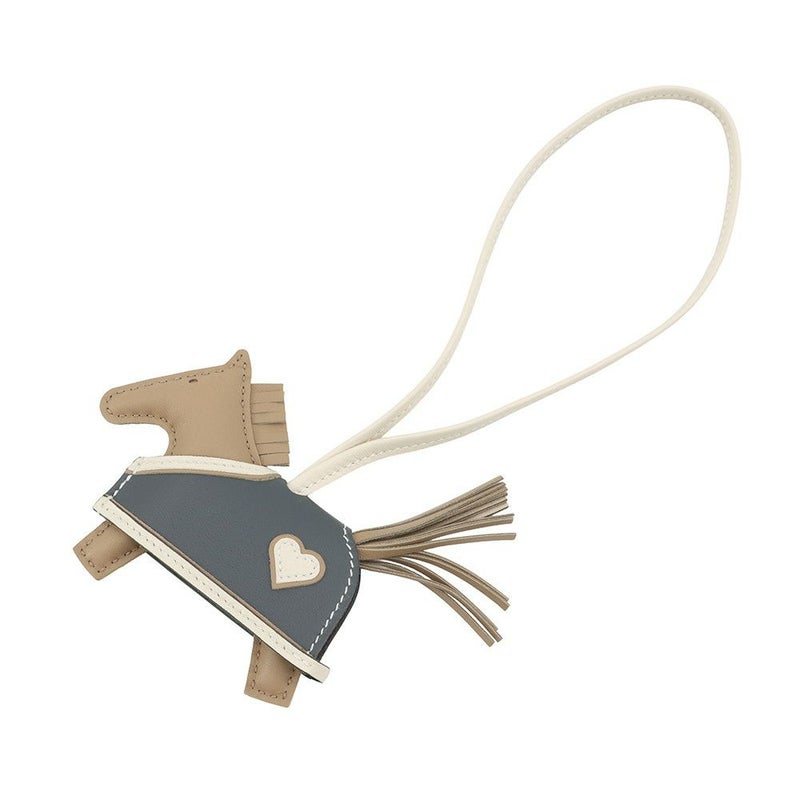 エルメス バッグチャーム ロデオPM ロベオクール ベージュマルファ/クレ/ヴェールマングローブ ラムスキン K刻印 HERMES