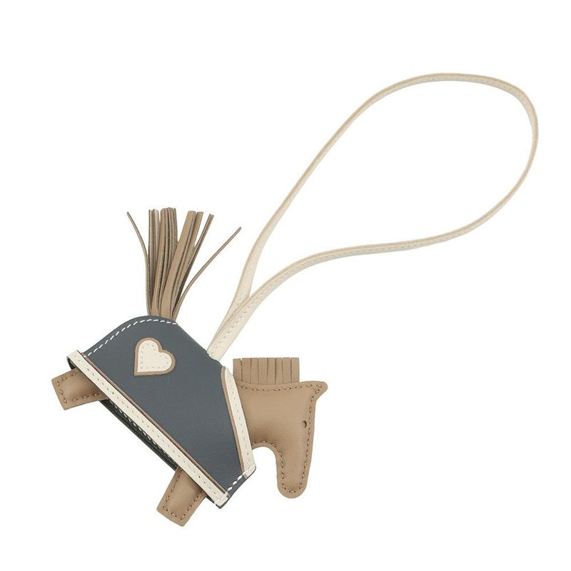 エルメス バッグチャーム ロデオPM ロベオクール ベージュマルファ/クレ/ヴェールマングローブ ラムスキン K刻印 HERMES