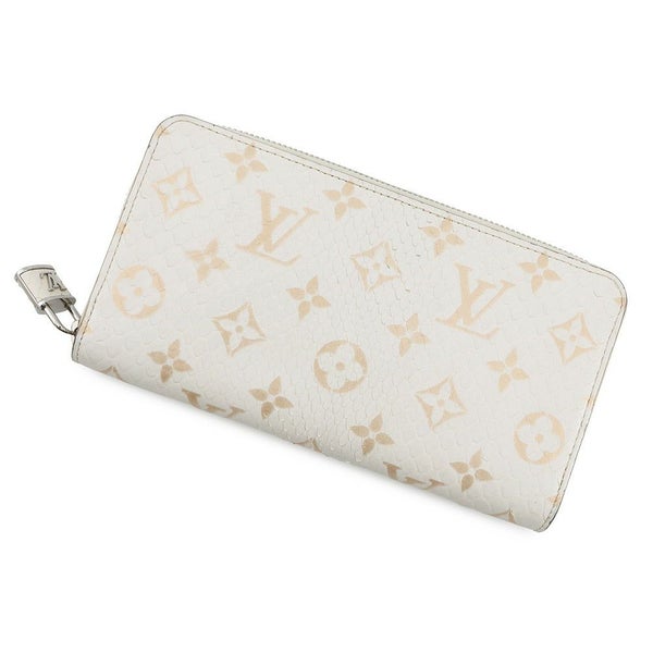 ルイヴィトン 長財布 モノグラム/パイソン ジッピー・ウォレット N97773 LOUIS VUITTON 財布 白