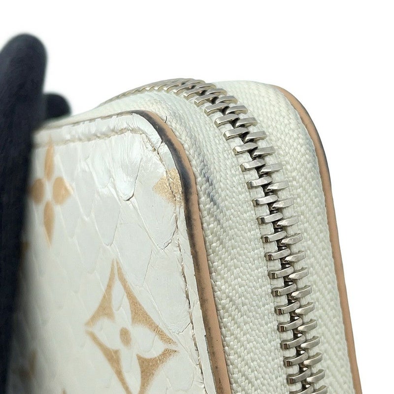 ルイヴィトン 長財布 モノグラム/パイソン ジッピー・ウォレット N97773 LOUIS VUITTON 財布 白