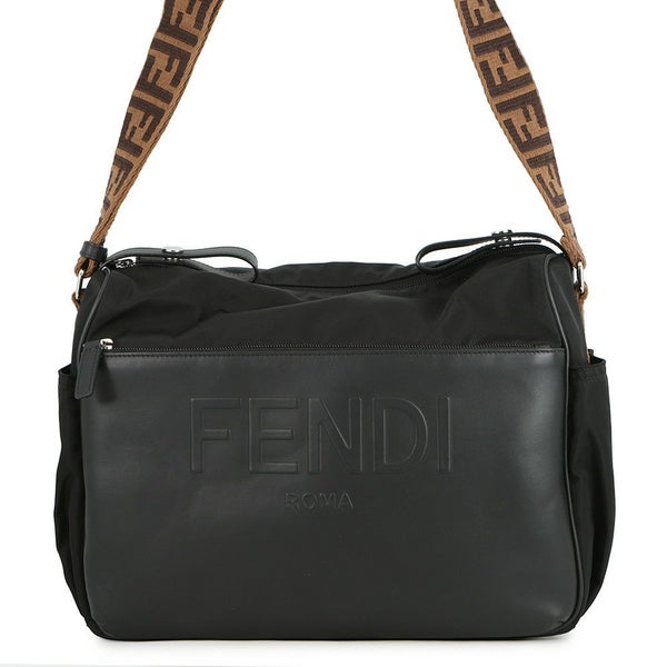 フェンディ マザーズバッグ ナイロン レザー 7VB014 FENDI ベビーバッグ トートバッグ 黒