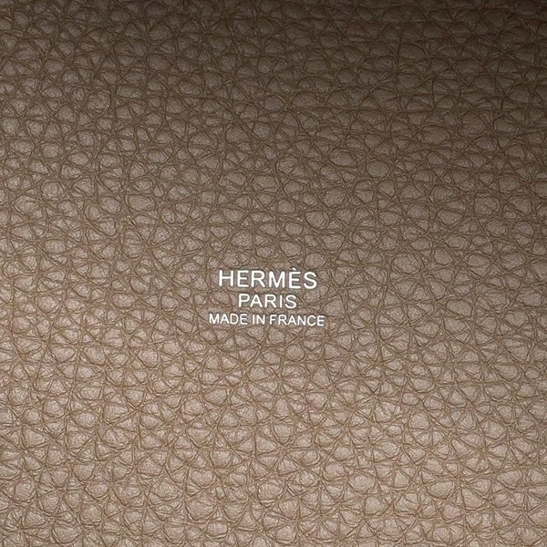 エルメス ハンドバッグ ピコタンロックMM エトゥープ/シルバー金具 トリヨンクレマンス K刻印