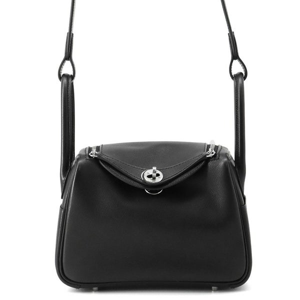 エルメス リンディ ミニ ブラック/シルバー金具 ヴォリュプト K刻印 ２wayショルダー 黒