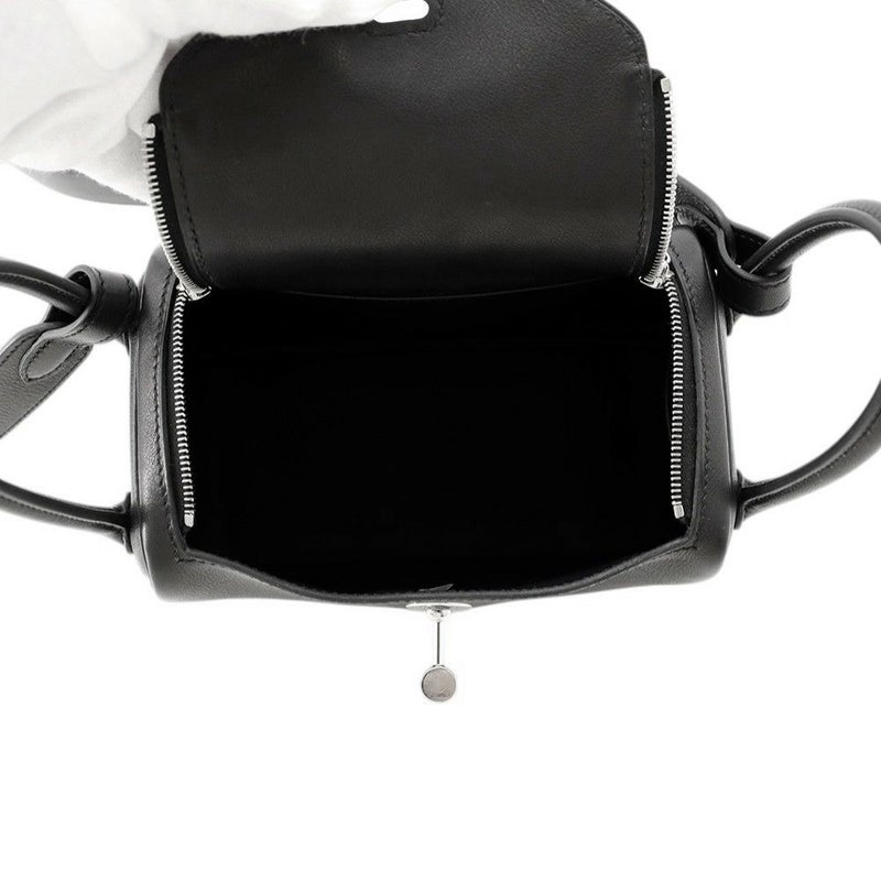 エルメス リンディ ミニ ブラック/シルバー金具 ヴォリュプト K刻印 ２wayショルダー 黒