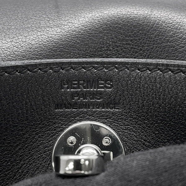 エルメス リンディ ミニ ブラック/シルバー金具 ヴォリュプト K刻印 ２wayショルダー 黒