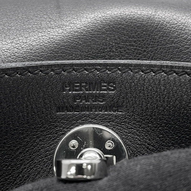 エルメス リンディ ミニ ブラック/シルバー金具 ヴォリュプト K刻印 ２wayショルダー 黒
