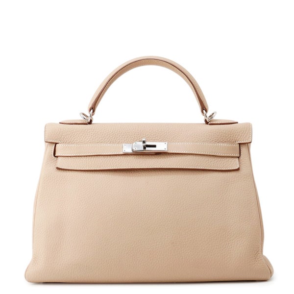 エルメス ハンドバッグ ケリー32 内縫い アルジル/シルバー金具 トリヨンクレマンス □Q刻印 ２wayショルダー