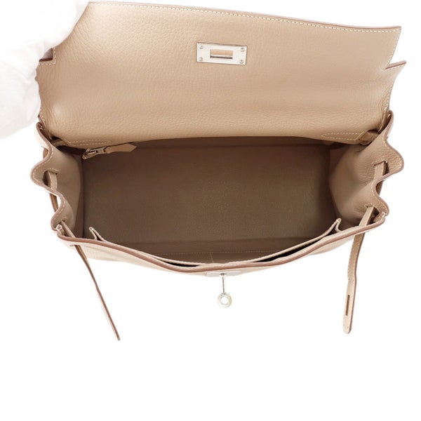 エルメス ハンドバッグ ケリー32 内縫い アルジル/シルバー金具 トリヨンクレマンス □Q刻印 ２wayショルダー