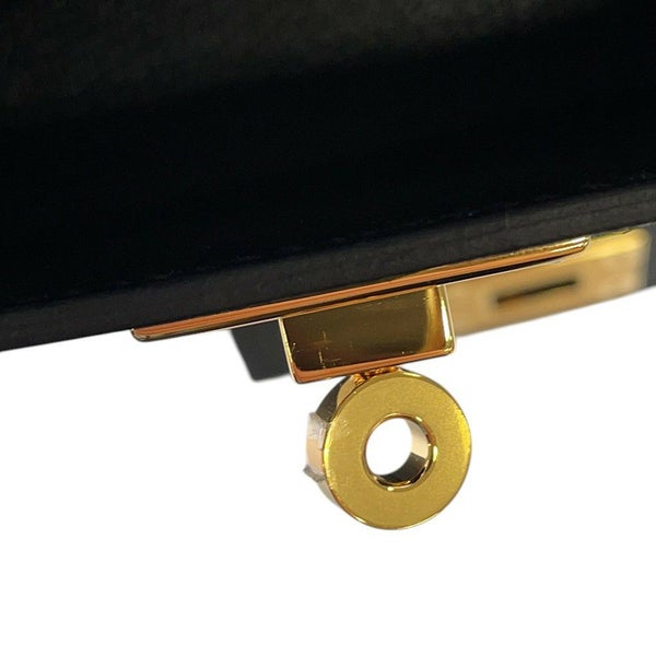 エルメス ショルダーバッグ ケリーマルチポケット ブラック/ゴールド金具 エプソン K刻印 黒