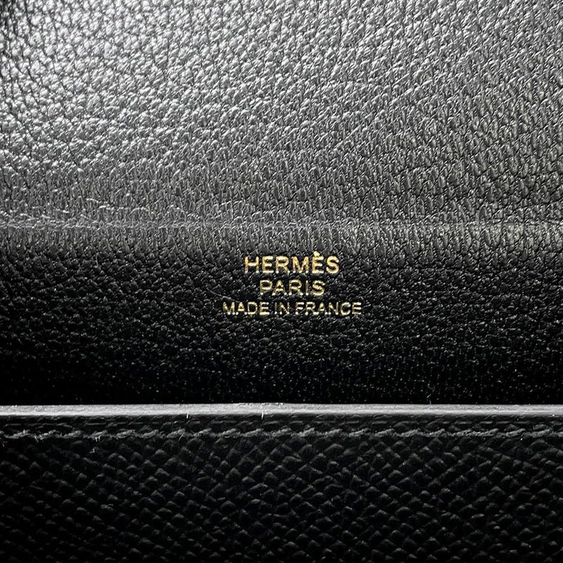 エルメス ショルダーバッグ ケリーマルチポケット ブラック/ゴールド金具 エプソン K刻印 黒