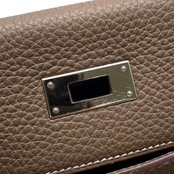 エルメス ハンドバッグ ケリー28 内縫い エトゥープ/シルバー金具 トゴ T刻印 ２wayショルダー