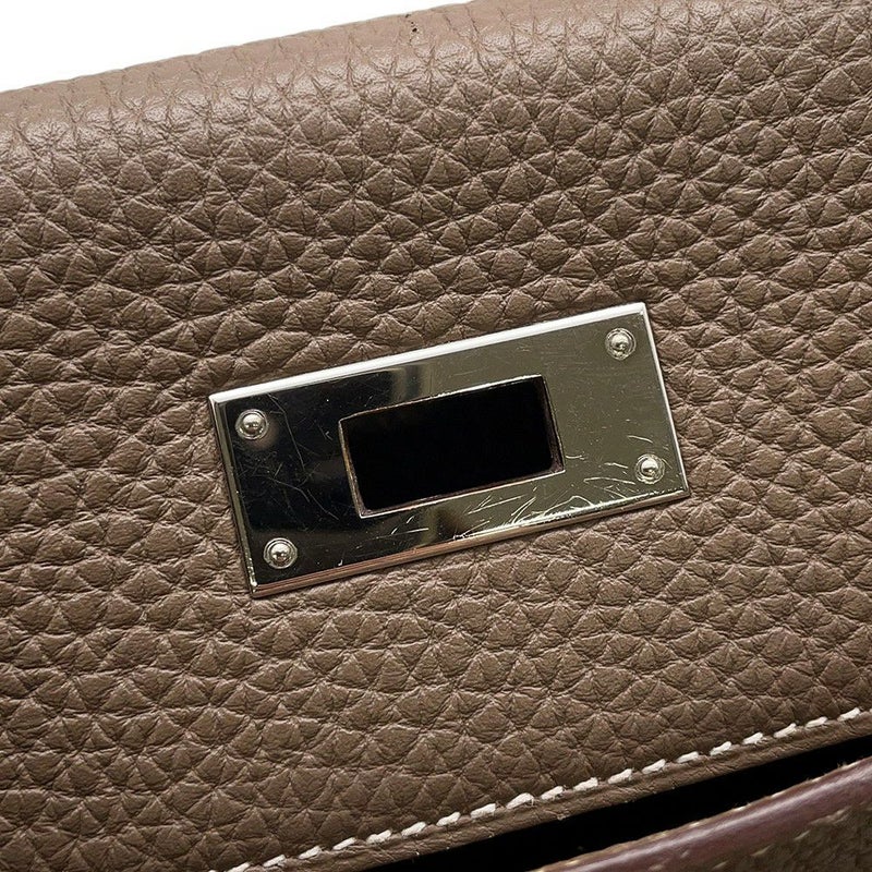 エルメス ハンドバッグ ケリー28 内縫い エトゥープ/シルバー金具 トゴ T刻印 ２wayショルダー