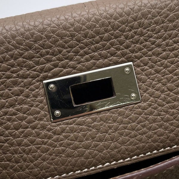 エルメス ハンドバッグ ケリー28 内縫い エトゥープ/シルバー金具 トゴ T刻印 ２wayショルダー