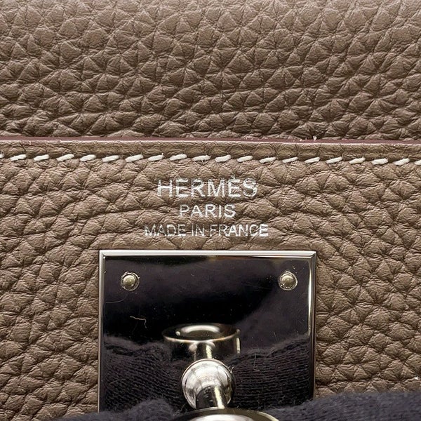 エルメス ハンドバッグ ケリー28 内縫い エトゥープ/シルバー金具 トゴ T刻印 ２wayショルダー