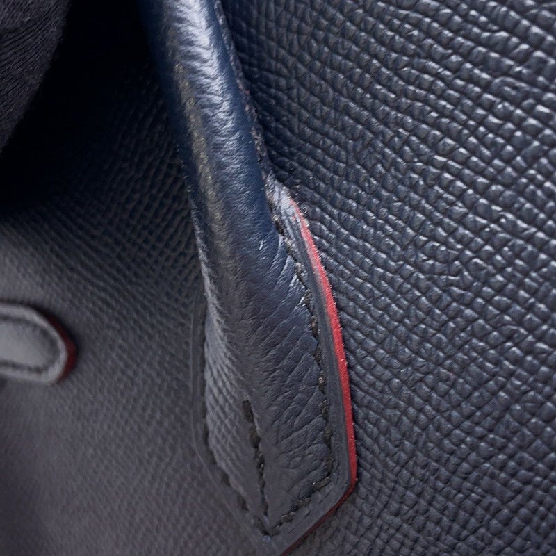 エルメス バーキン コントゥール 25 ブルーインディゴ/ルージュアッシュ/ゴールド金具 エプソン X刻印 HERMES Birkin ハンドバッグ