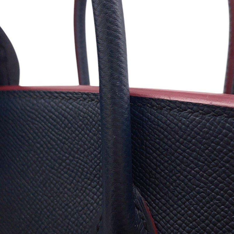 エルメス バーキン コントゥール 25 ブルーインディゴ/ルージュアッシュ/ゴールド金具 エプソン X刻印 HERMES Birkin ハンドバッグ