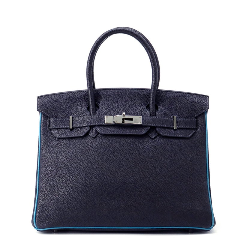 エルメス バーキン30 ヴェルソ ブルーインディゴ/ブルージーン/ルテニウム金具 トゴ □I刻印 HERMES Birkin ハンドバッグ
