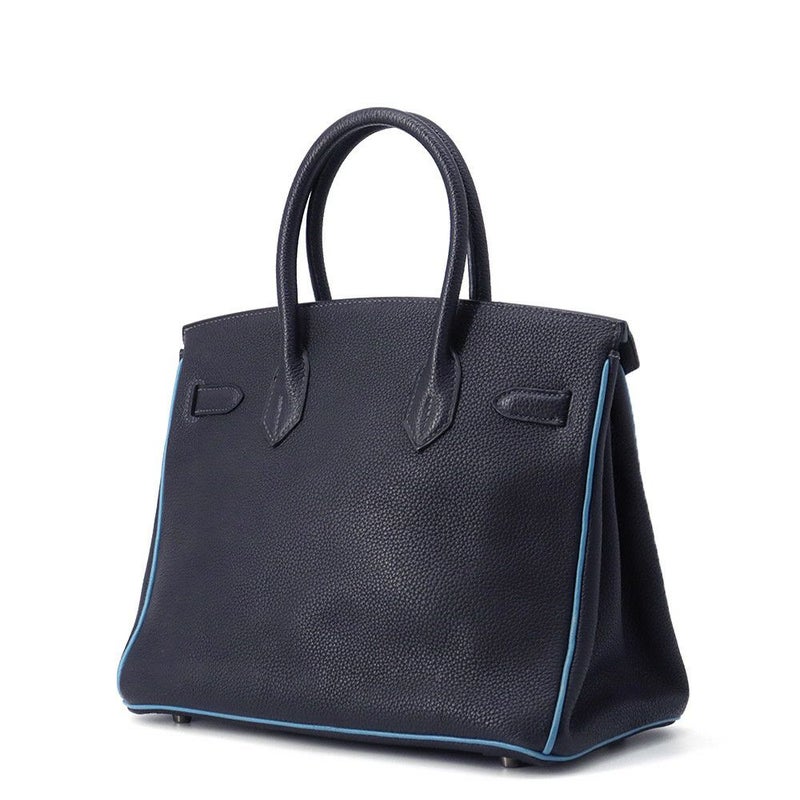 エルメス バーキン30 ヴェルソ ブルーインディゴ/ブルージーン/ルテニウム金具 トゴ □I刻印 HERMES Birkin ハンドバッグ